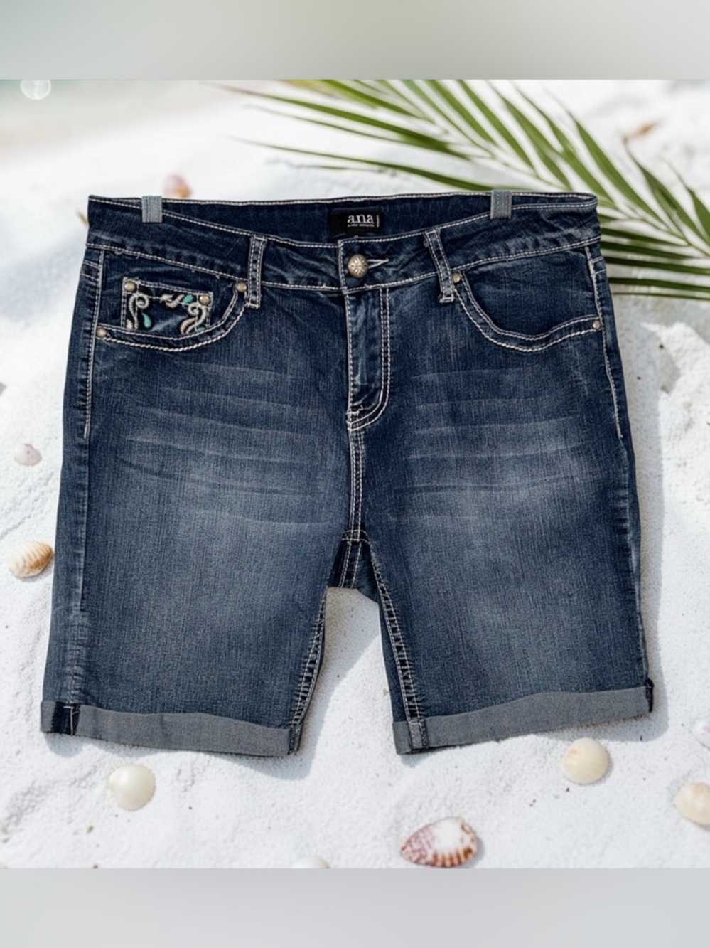 a.n.a Dark Wash Denim shorts